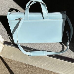 Jack Georges Blue Leather Women's Bag